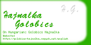 hajnalka golobics business card